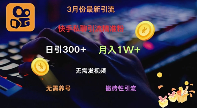 快手私聊引流精准粉，当天见效无需发视频搬砖引流法日引300+-初橙资源网