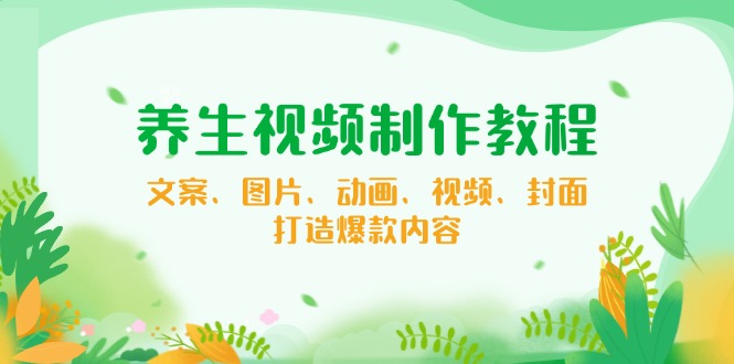 （14163期）养生视频制作教程，文案、图片、动画、视频、封面，打造爆款内容-初橙资源网