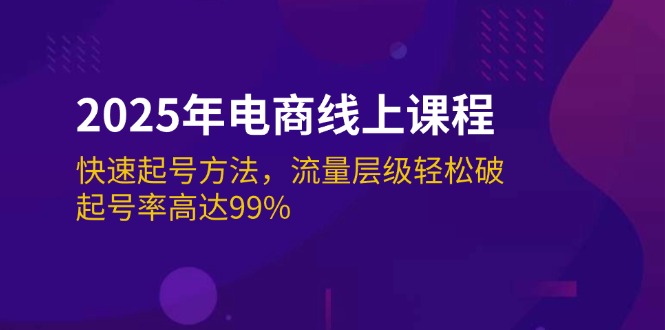 （14329期）2025年电商线上课程：快速起号方法，流量层级轻松破，起号率高达99%-初橙资源网