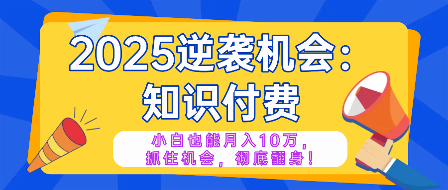 （14166期）2025逆袭项目——知识付费，小白也能月入10万年入百万，抓住机会彻底翻…-初橙资源网