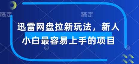 迅雷网盘拉新玩法，新人小白最容易上手的项目-初橙资源网