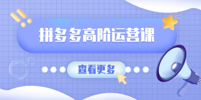 （14327期）拼多多高阶运营课：极致群爆款玩法，轻付费无尽复制，打造单品爆款之路-初橙资源网